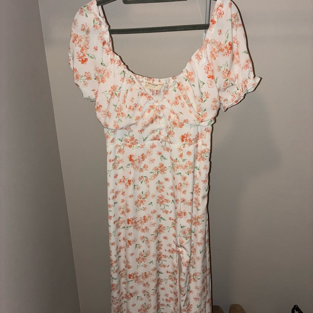 Commense Floral Print Midi Dress